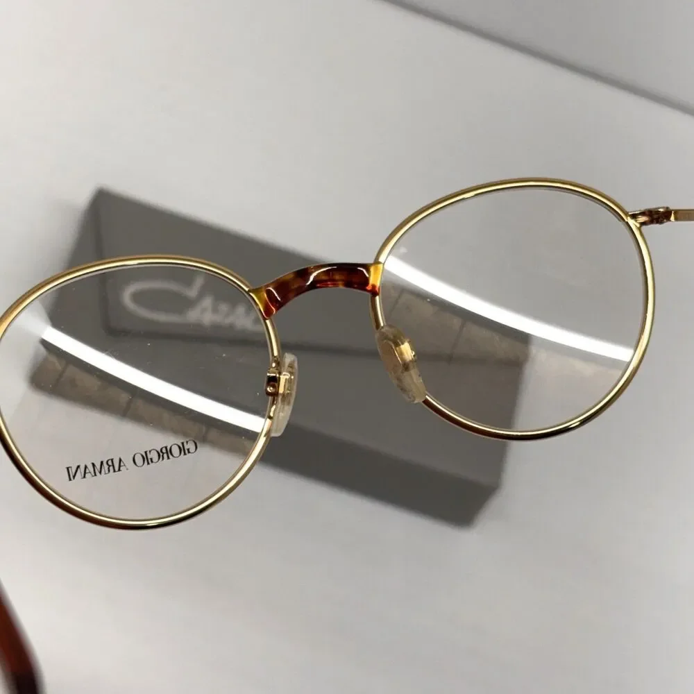 Vtg Giorgio Armani 152 764 Eyeglass Frames 49-20 140 Brown Tortoise Made Italy